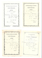 KB1597 - BULLETINS DE PRIX ECOLE SAINT CHARLES LE LION D'ANGERS - MARIE ET JOSEPHINE CAILLEAUD - VERS 1880 - Diploma's En Schoolrapporten