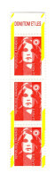 Briat TVP Rouge YT 2806g + H : Bande De 3 HDF + PUB Avec Saut De Phospho Et Phospho à Cheval. Voir Scan. Cote YT > 76 €. - Unused Stamps