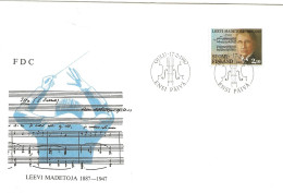 Finland   1987 100th Birth Anniversary Of Composer Leevi Madetoja    Mi 1014   FDC - Brieven En Documenten