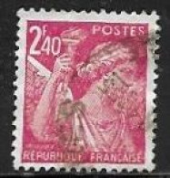 TIMBRE N° 654  -   TYPE PAIX    -  OBLITERE  -  1944 - Usados