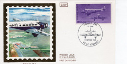 France FDC -  WIBAULT 283  - 1v Envelope Prémier Jour - Aviones