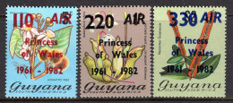 Guyana 1982 21st Birthday Of Diana Princess Of Wales Set HM (SG 979-781) - Guyane (1966-...)