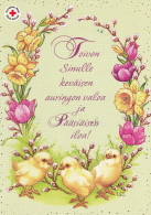 Postal Stationery - Chicks - Easter Flowers - Red Cross 2015 - Suomi Finland - Postage Paid - Lars Carlsson - Entiers Postaux