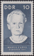 1967 DDR ** Mi:DD 1294, Sn:DD 937, Yt:DD 991, Sg:DD E1013, Marie Curie (1867-1934) - Unused Stamps