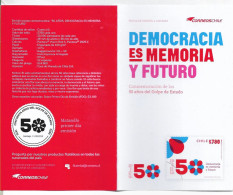 #2644 CHILE 2023 DEMOCRACY IS MEMORY POST OFFICIAL BROCHURE - Cile
