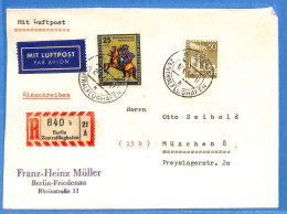 Berlin West 1957 - Lettre Einschreiben Par Avion De Berlin - G31360 - Lettres & Documents