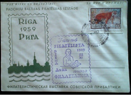 LATVIJA 1959 Filatēlijas Izstāde Rīgā - Latvia