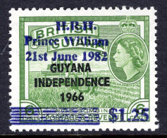 Guyana 1982 Birth Of Prince William Of Wales - $1.25 On 6c Rice Combine HM (SG 986) - Guyana (1966-...)