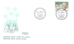 Finland   1987 100th Birth Anniversary Of Physician Arvo Ylppö.  Children's Hospital "Ladenlinna", Helsink Mi 1031   FDC - Lettres & Documents