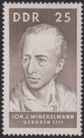 1967 DDR ** Mi:DD 1296, Sn:DD 939, Yt:DD 993, Sg:DD E1015, ‭Johann J. Winckelmann (1717-1768), Archaeologist - Neufs