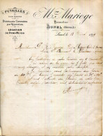 FACTURE.13.LUNEL.FUTAILLES.DOUELLES CINTRÉES.LOCATION DE DEMI-MUIDS.M.MARIOGE TONNELIER. - Ambachten