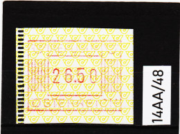 14AA/48  ÖSTERREICH 1983 AUTOMATENMARKEN 1. AUSGABE  26,50 SCHILLING   ** Postfrisch - Machine Labels [ATM]