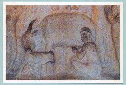 MAHABALIPURAM - Govardhangiri Cave Panel Carte 16 X 11 Cm - India