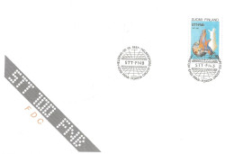 Finland   1987 Centenary Of The Finnish News Agency (STT/FNB). Globe, Birds, Map Of Finland Mi 1034  FDC - Brieven En Documenten