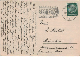 Bremen 1938 Ausstellung Schlüssel Zur Welt - Künstlerkarte Ernst Buschmann Kupfertiefdruck Börsenpassage - Postcards