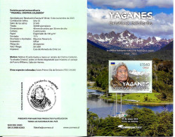 #2646 CHILE 2024 YAGANES NATIVE AUTOCTON WOMEN POST OFFICIAL BROCHURE - Cile
