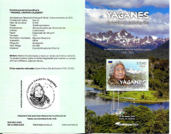 #2646 CHILE 2024 YAGANES NATIVE AUTOCTON WOMEN POST OFFICIAL BROCHURE - Chile