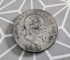 5 LIRE 1870 M - 1861-1878 : Vittoro Emanuele II