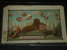 RAFFINERIES DE SUCRE SAINT-LOUIS MARSEILLE - DESSUS DE BOITE DE SUCRE DOUBLE RAFFINADE - MARSEILLE (DOC-C) - Zucchero (bustine)