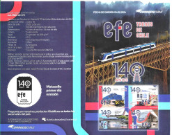 #2647 CHILE 2024 TRAINS  RAILROADS EFE CHILEAN TRAINS POST OFFICIAL BROCHURE - Cile