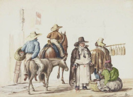 Costumes Péruviens, Scènes De La Vie Religieuse Et Populaire à Lima 1837 9X14 REIMPRESSION DE CARTES ANCIENNES - Perù