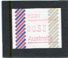 AUSTRALIA - 1984  33c  FRAMA  BARRED EDGE  POSTCODE 2601 (CANBERRA)  MINT NH - Automatenmarken [ATM]