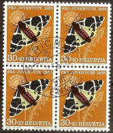 Schweiz Suisse Pro Juventute 1955: "Arctia Flavia" Zu WI 161 Mi 621 Yv 570 Mit Stempel ZÜRICH 4.II.56  (Zu CHF 32.00) - Used Stamps
