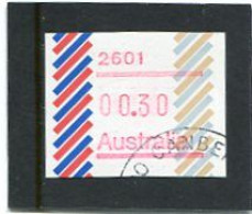 AUSTRALIA - 1984  30c  FRAMA  BARRED EDGE  POSTCODE 2601 (CANBERRA)  FINE USED - Viñetas De Franqueo [ATM]