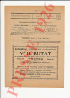 Publicité 1926 Vve H. Butat Marbrerie Carrelages Rue Juvénal-des-Ursins Troyes Vanlay Boillot Hougleur Vitry-le-Croisé - Unclassified