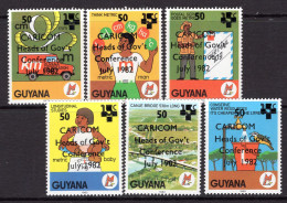 Guyana 1982 CARICOM Heads Of Government Meeting Set HM (SG 1018-1023) - Guyana (1966-...)