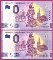 0-Euro XETT 2021-1 ELISABETH VON THÜRINGEN 1207-1231  SET NORMAL+ANNIVERSARY - Essais Privés / Non-officiels