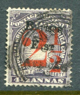 1895 BEA 2 1/2 A On 4 1/2a Used Sg 48 - Afrique Orientale Britannique