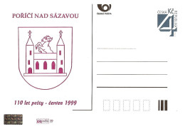 CDV B 154 Czech Republic Porici Nad Sazavou Coat Of Arms 1999 - Cartoline Postali