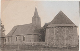 Carte Photo  Glos Sur Risle (27)  Le Pigeonnier Et L'église Saint Vincent Dans Leur Ancien état - Lieux