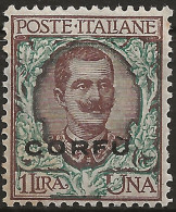 TRCO8AL -1923 Terre Redente/Corfù, Sassone Nr. 8, Francobollo Nuovo Con Traccia Di Linguella */ - Corfu