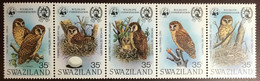 Swaziland 1982 WWF African Fishing Owl Birds MNH - Owls