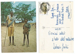 Somalia Typical Nomad Sheperds Pasoti Nomadi Pcard 3feb1981 X Italy With Fishing S.2.30 Solo Franking - Afrique