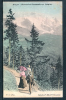 13533 BE - Wengen - Hunnenfluh-Promenade Und Jungfrau - Promeneurs - Autres & Non Classés