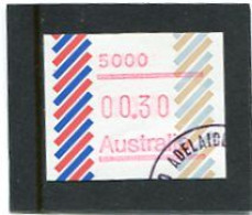 AUSTRALIA - 1984  30c  FRAMA  BARRED EDGE  POSTCODE  5000 (ADELAIDE)  FINE USED - Machine Labels [ATM]