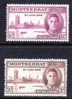 MONTSERRAT - 1946 VICTORY SET (2V) FINE MOUNTED MINT MM * SG 113-114 - Montserrat