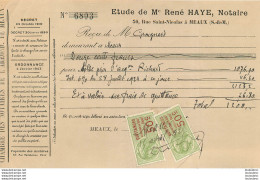 MEAUX 1924 ETUDE DE MAITRE RENE HAYE NOTAIRE  50 RUE SAINT NICOLAS - 1900 – 1949