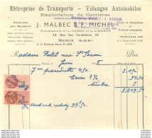 MEAUX 1948 J. MALBEC ET MICHEL ENTREPRISE DE TRANSPORTS - 1900 – 1949