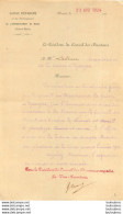 MEAUX CAISSE D'EPARGNE 1924  CONVOCATION SIGNEE DU VICE PRESIDENT - 1900 – 1949