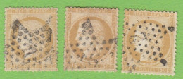 3 TIMBRES,Y+T NO 55,OBLITERES "ETOILE". - 1871-1875 Ceres