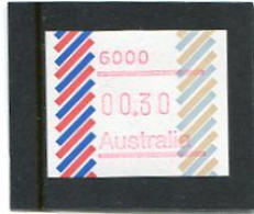 AUSTRALIA - 1984  30c  FRAMA  BARRED EDGE  POSTCODE  6000 (PERTH)  MINT NH - Automatenmarken [ATM]