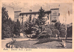 26570 " BIELLA-PALAZZO RENCO E GIARDINI " -VERA FOTO-CART.POST. SPED.1943 - Biella