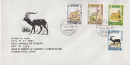 Ethiopia FDC From 1989 - Animalez De Caza