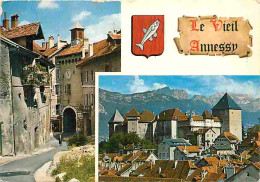 74 - Annecy - Le Vieil Annecy - Multivues - Blasons - Flamme Postale - CPM - Voir Scans Recto-Verso - Annecy