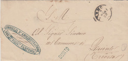 RC247 - COLLETTORIA QUINTO VERDE INEDITO (in Arrivo) Su Lettera Da Cremona 1872 - Marcophilia