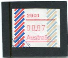 AUSTRALIA - 1984  7c  FRAMA  BARRED EDGE  POSTCODE  2601 (CANBERRA)  FINE USED - Timbres De Distributeurs [ATM]